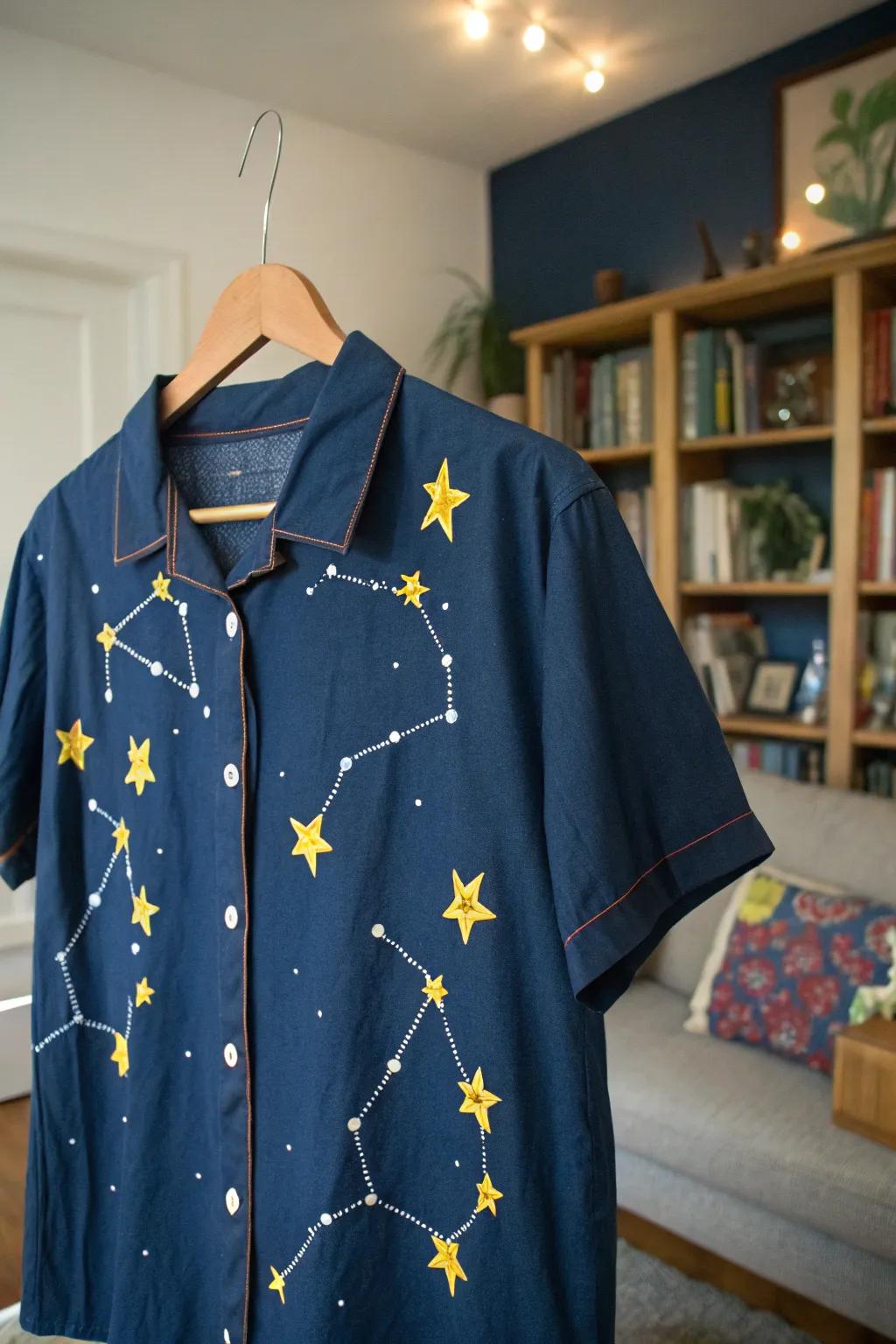 A starry night shirt to celebrate 120 days of learning.