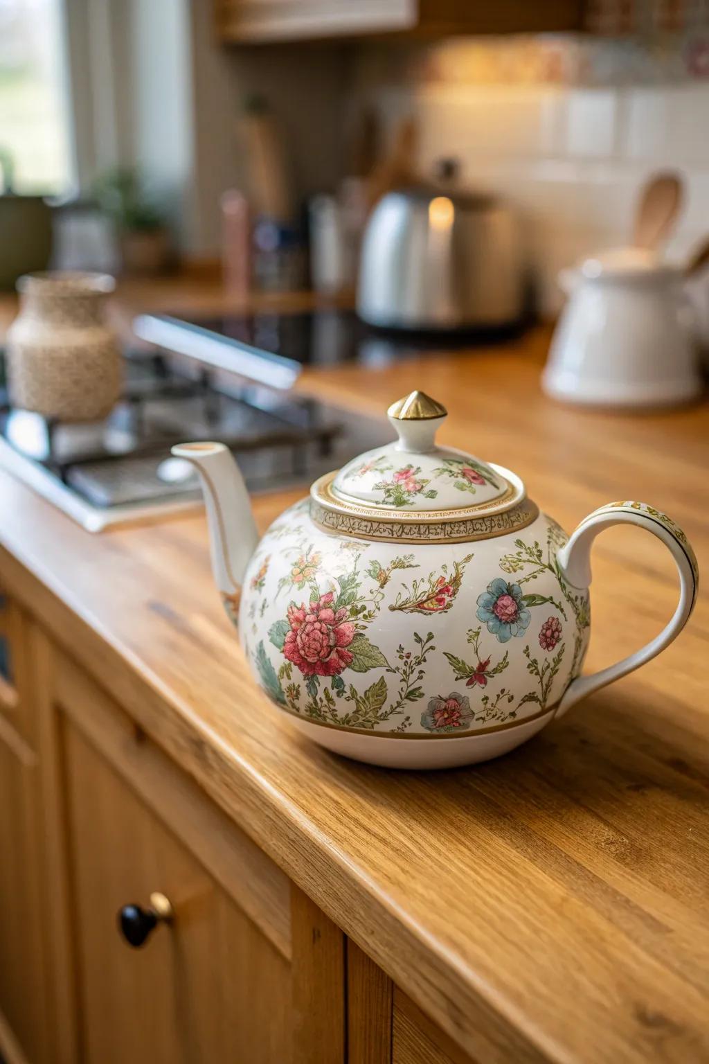 Sip togetherness with a charming porcelain teapot.