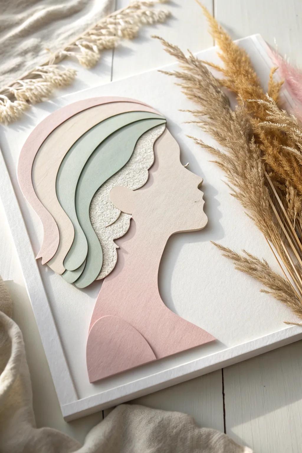 Craft your own layered paper masterpiece and watch your portrait come to life with depth and elegance.
