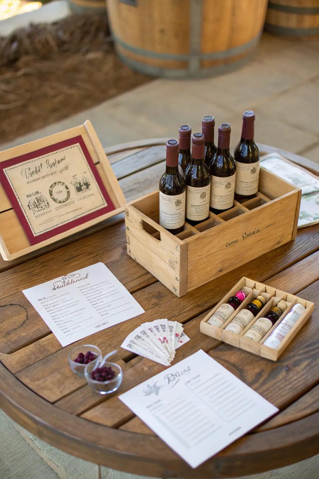 A curated wine tasting kit perfect for the wine lover's birthday celebration.