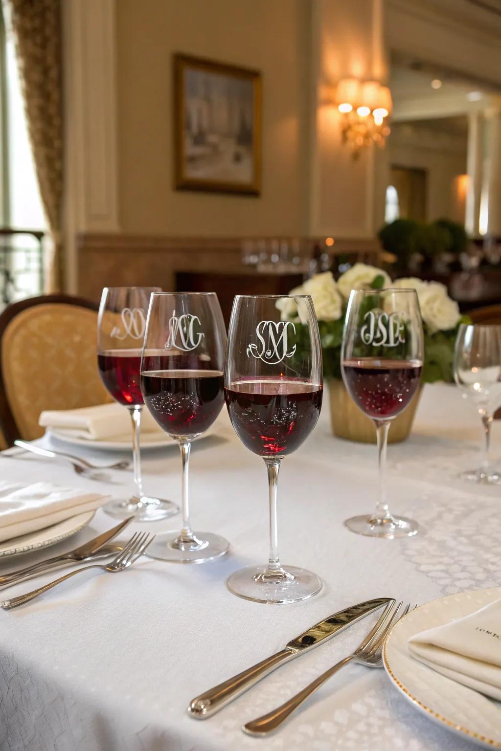 Cheers to 40: Personalized wine glasses for a memorable celebration.