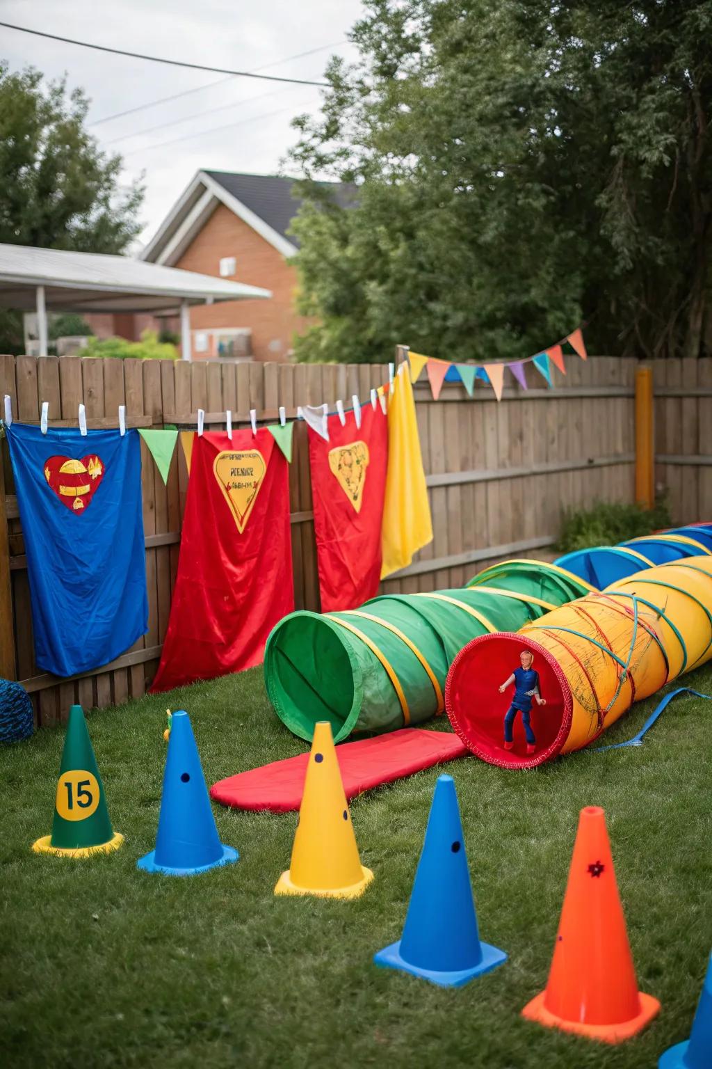 A superhero training camp ready for young adventurers.