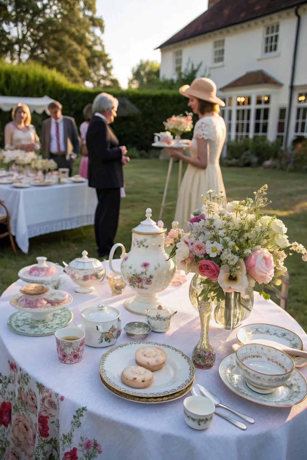 A picturesque garden tea party perfect for celebrating.