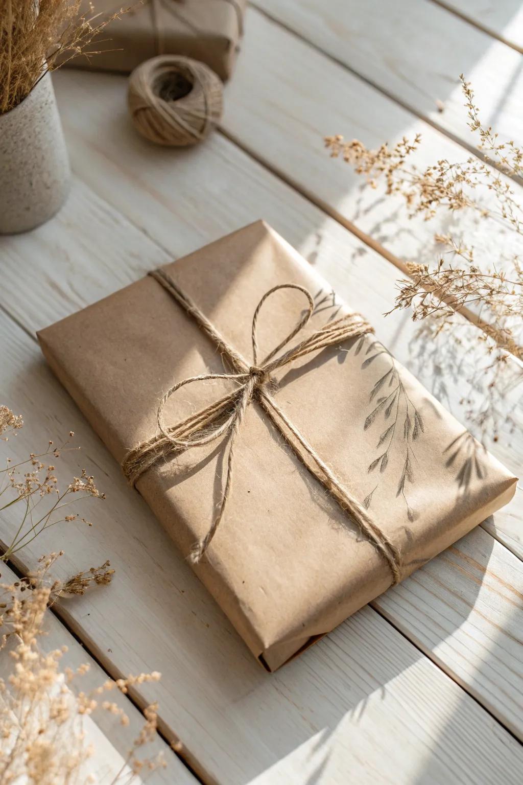 Embrace the charm of simplicity with eco-friendly packaging.