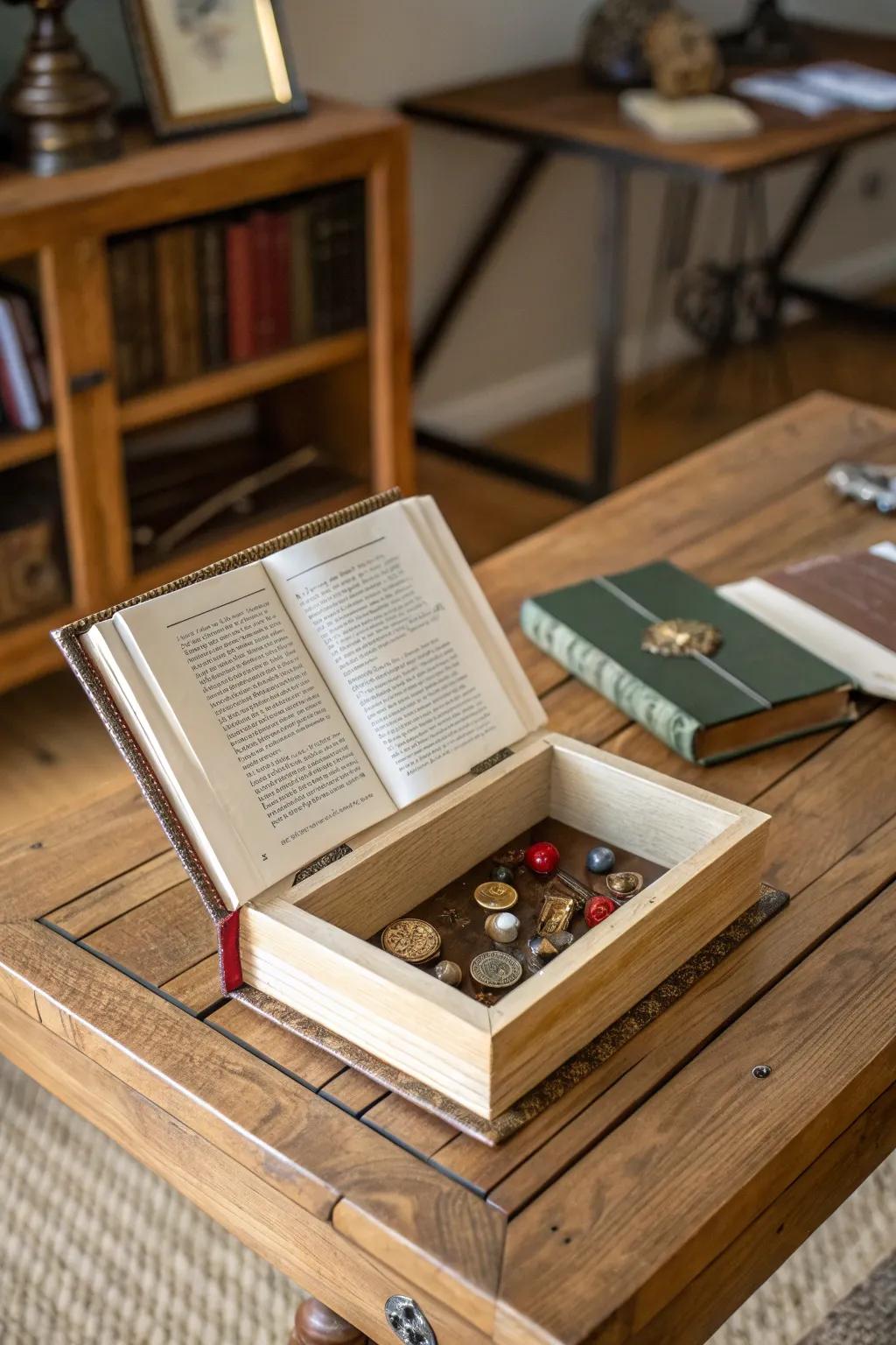 Create a secret storage box with an altered book for a clever home decor piece.