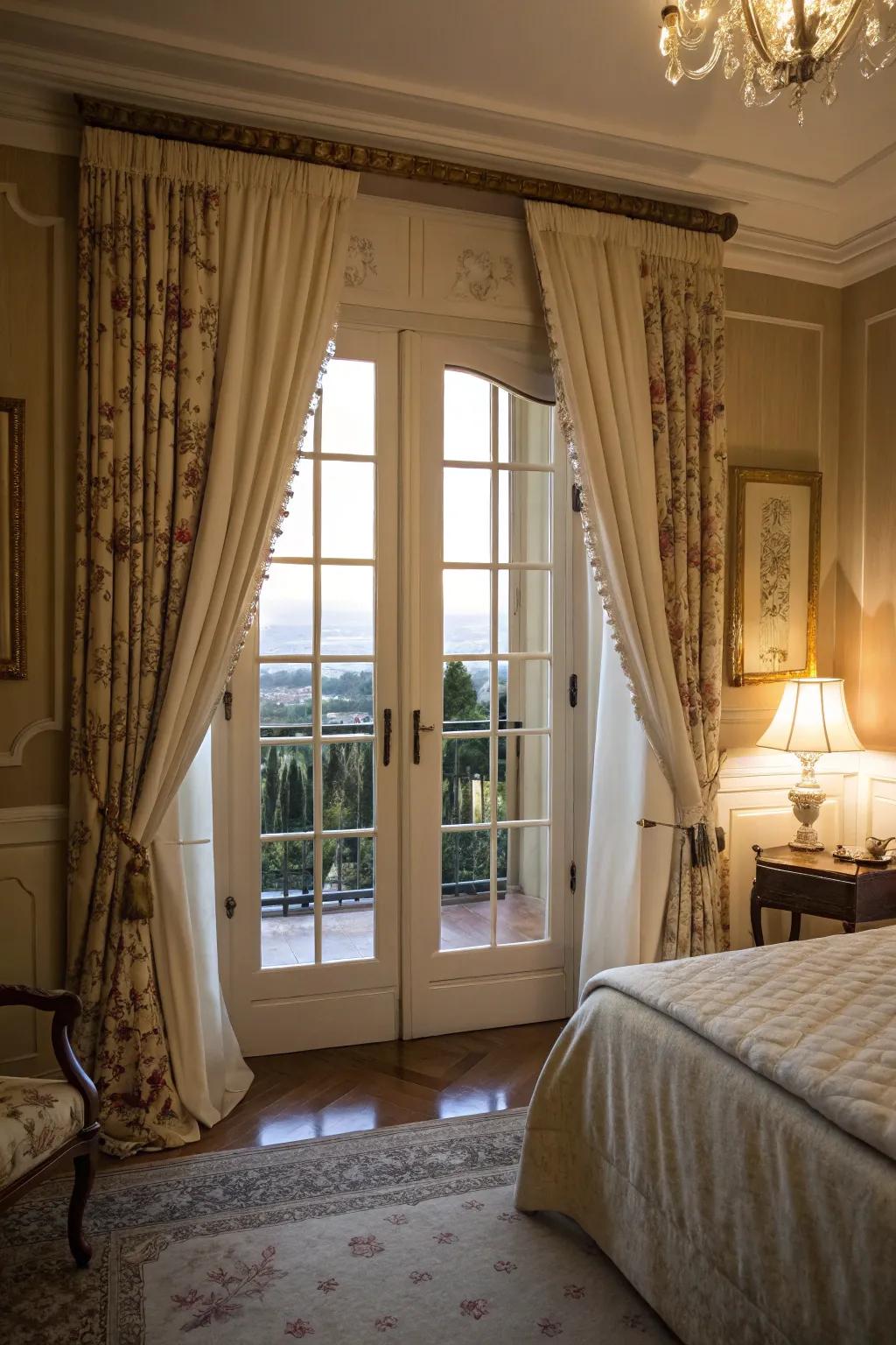 French doors bring a timeless elegance to your bedroom while connecting you seamlessly to the outdoors.