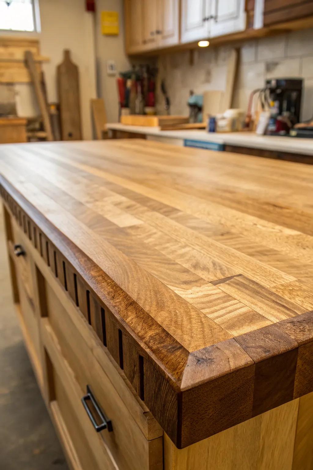 Embrace timeless craftsmanship with a classic solid wood workbench top. Perfect for those who value durability and natural beauty.