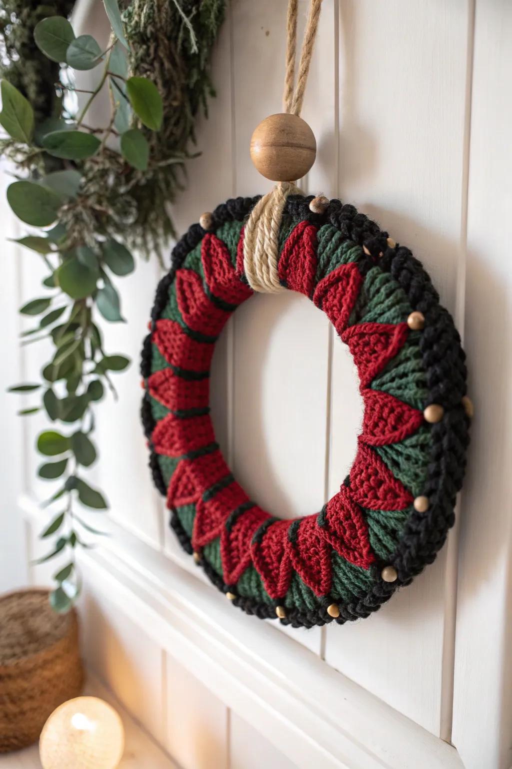 Celebrate heritage with a handmade wreath: A perfect blend of simplicity and cultural beauty.