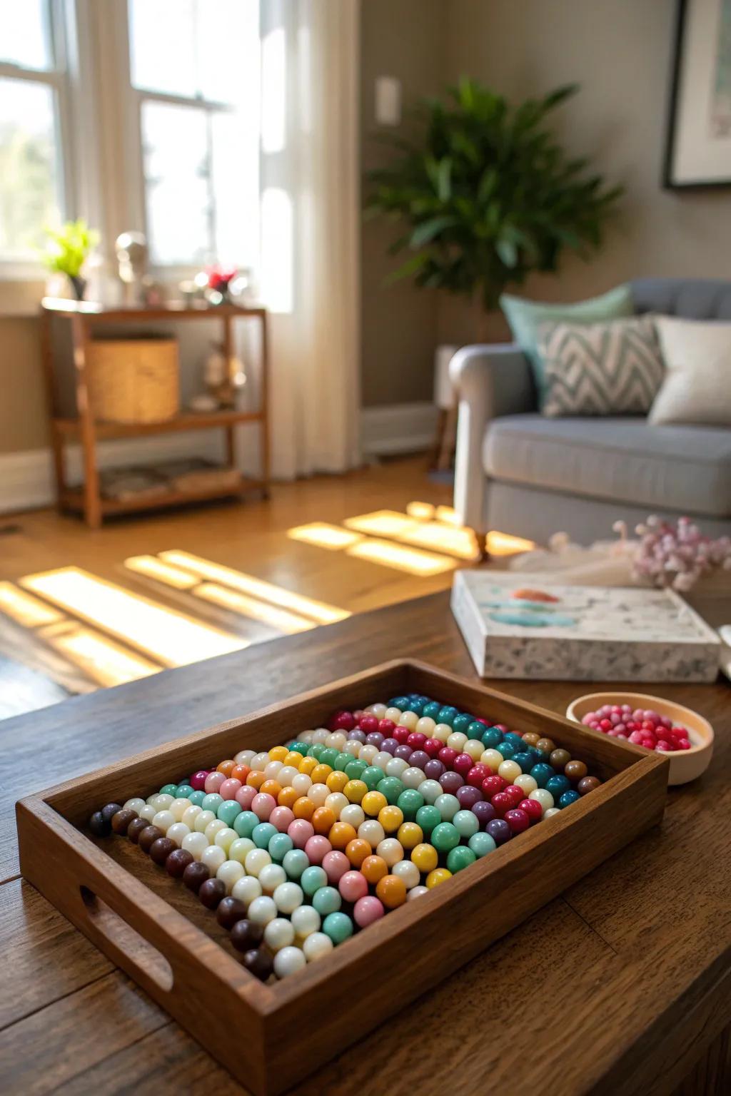 Bright and cheerful clay bead bracelets to match any outfit.