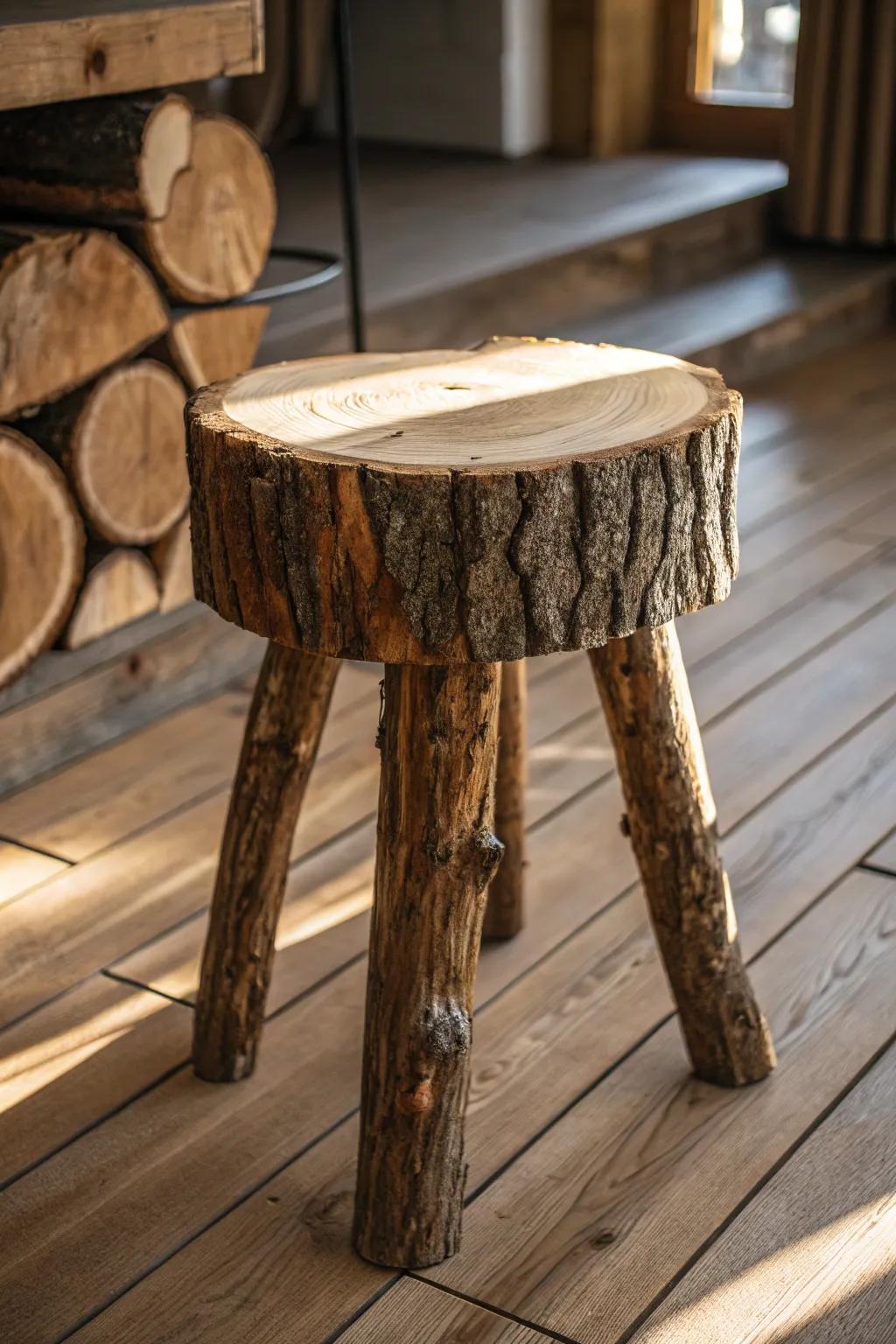 Transform your firewood into a masterpiece of rustic craftsmanship.