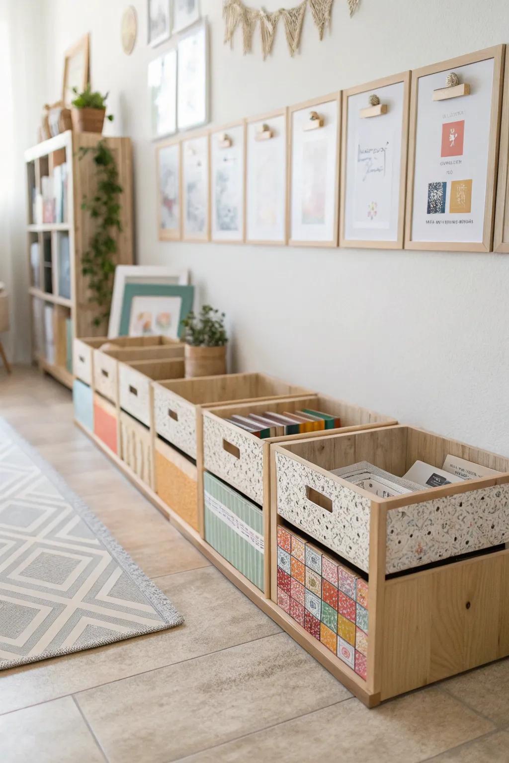 Organize in Style: Simple and Elegant Storage for Your Creative Space.