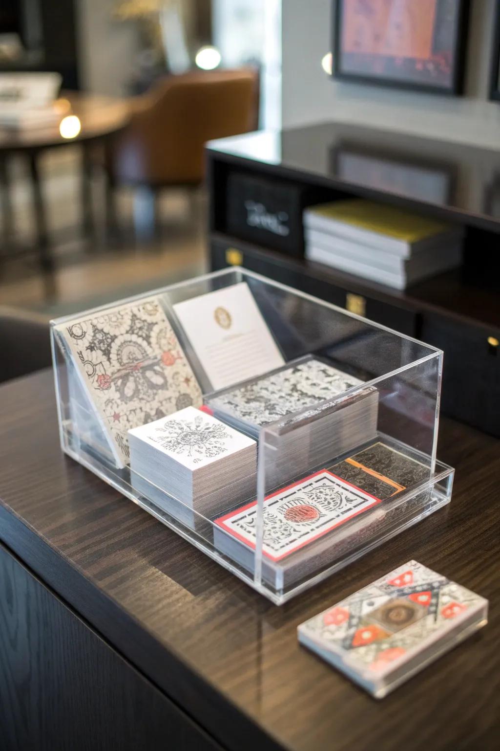 Spotlight your brand with elegance: Acrylic displays that captivate at first glance.