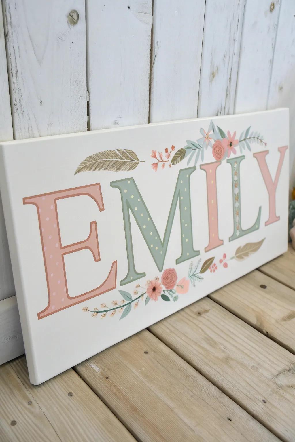 Create a personalized masterpiece with this elegant name canvas—perfect for adding a touch of minimalist charm to any birthday celebration!
