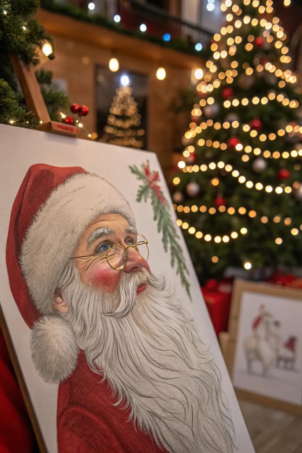 Capture Santa's jolly spirit in your drawings this holiday season.