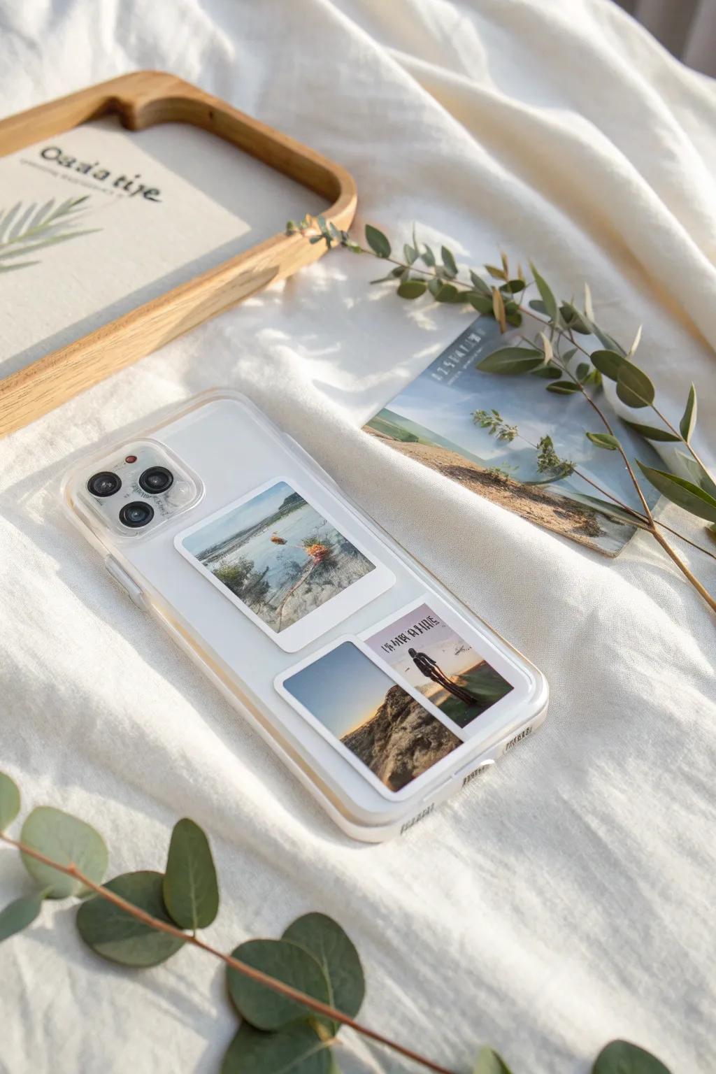 Carry your adventures with you - a simple yet stunning personal photo gallery on your phone case.