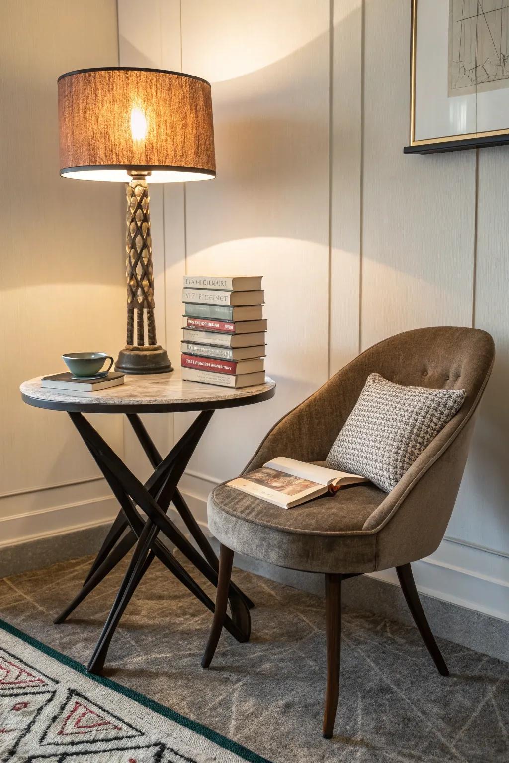 Accent tables and chairs can transform any corner into an inviting nook.