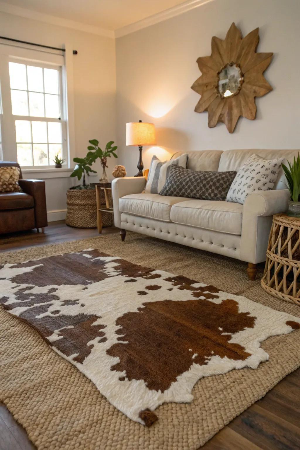 Layering rugs for a luxurious and textured look.