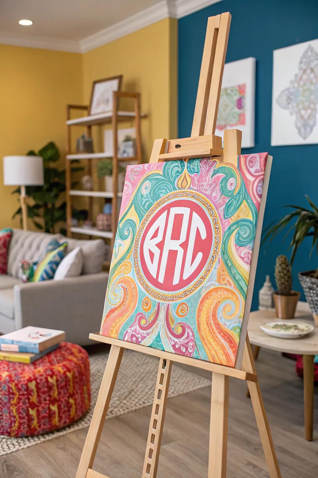 Create personalized monogram art for every guest.