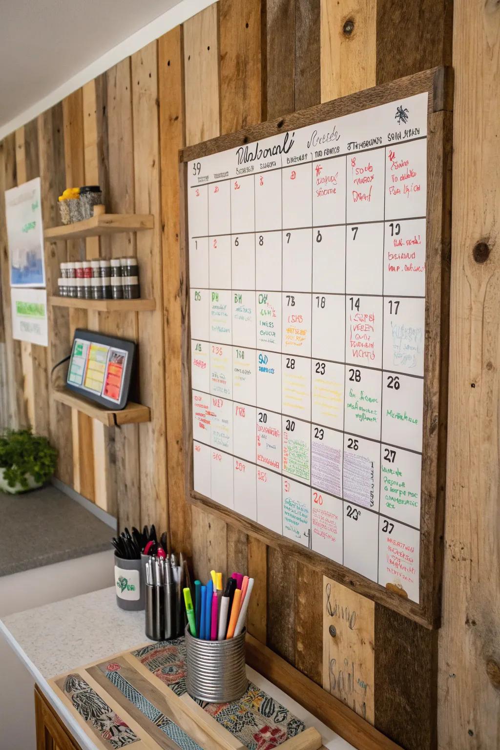 Stay organized with a personalized family calendar.