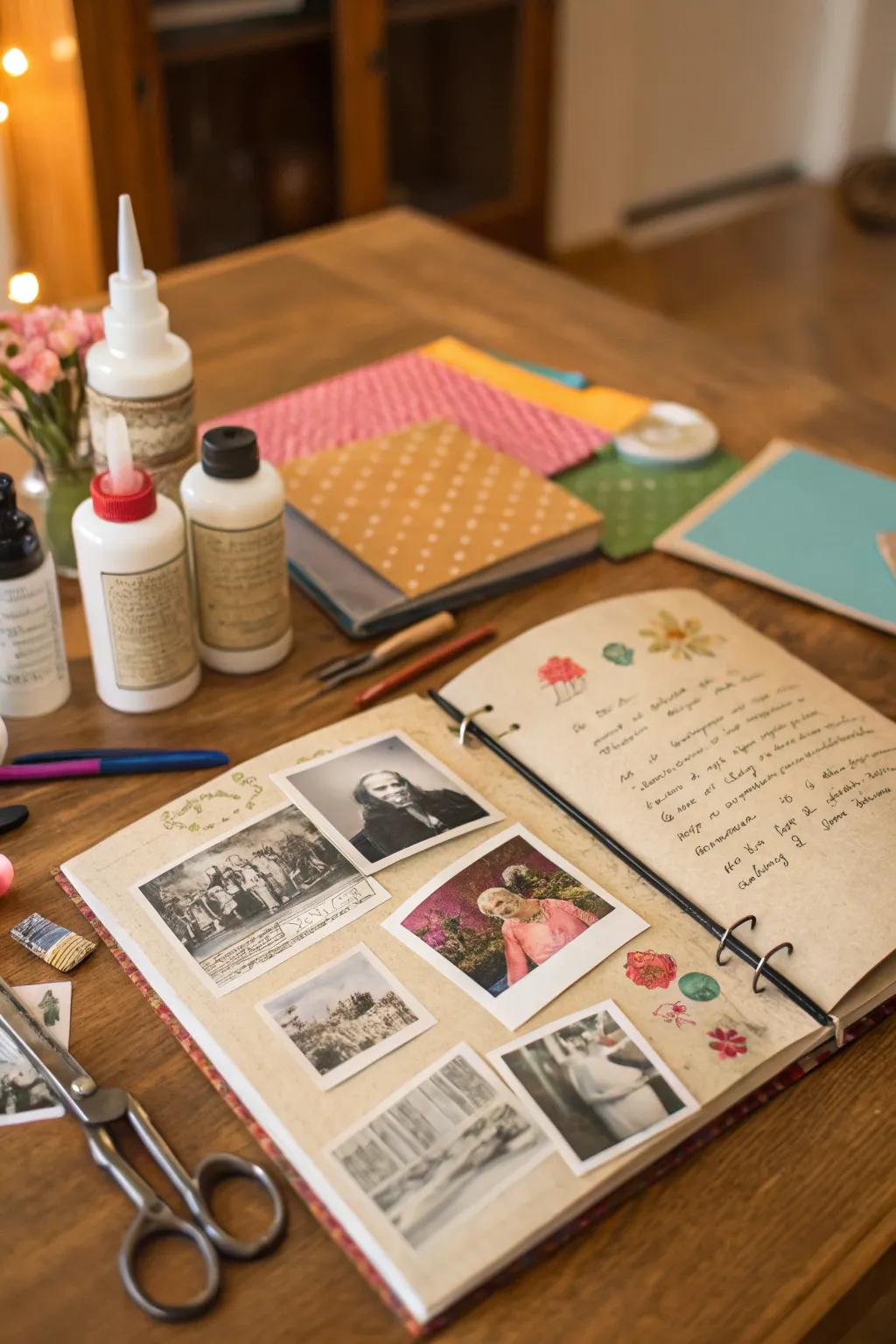 A custom memory book filled with life's cherished moments.