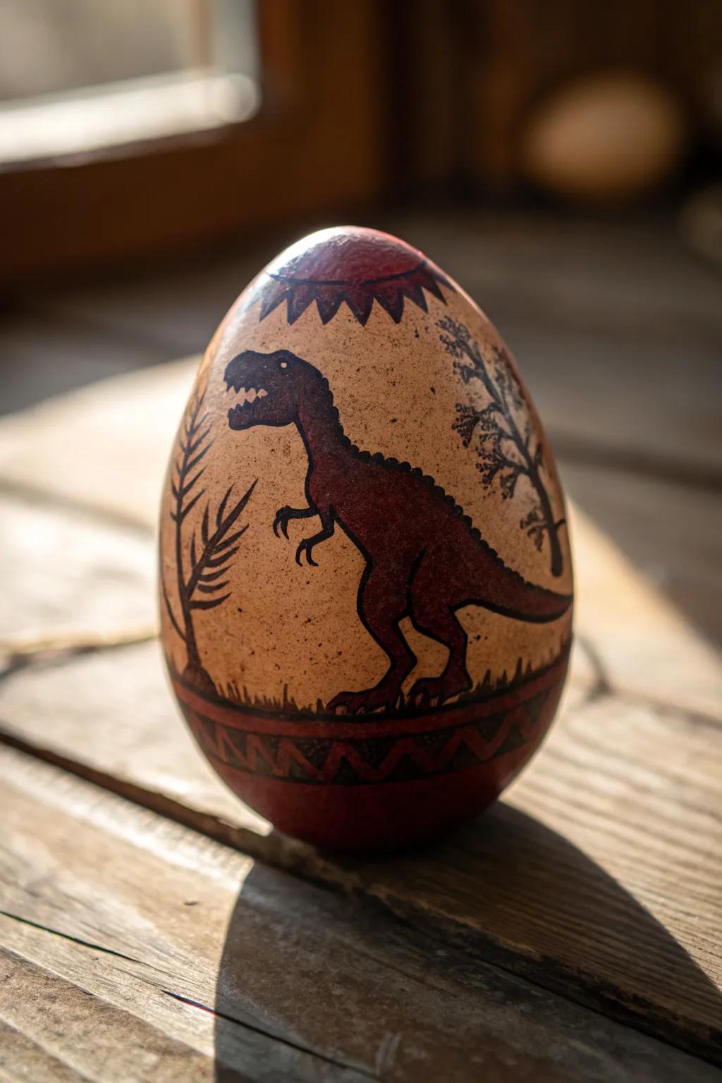 Unleash your creativity this Easter with handcrafted dinosaur silhouette eggs!