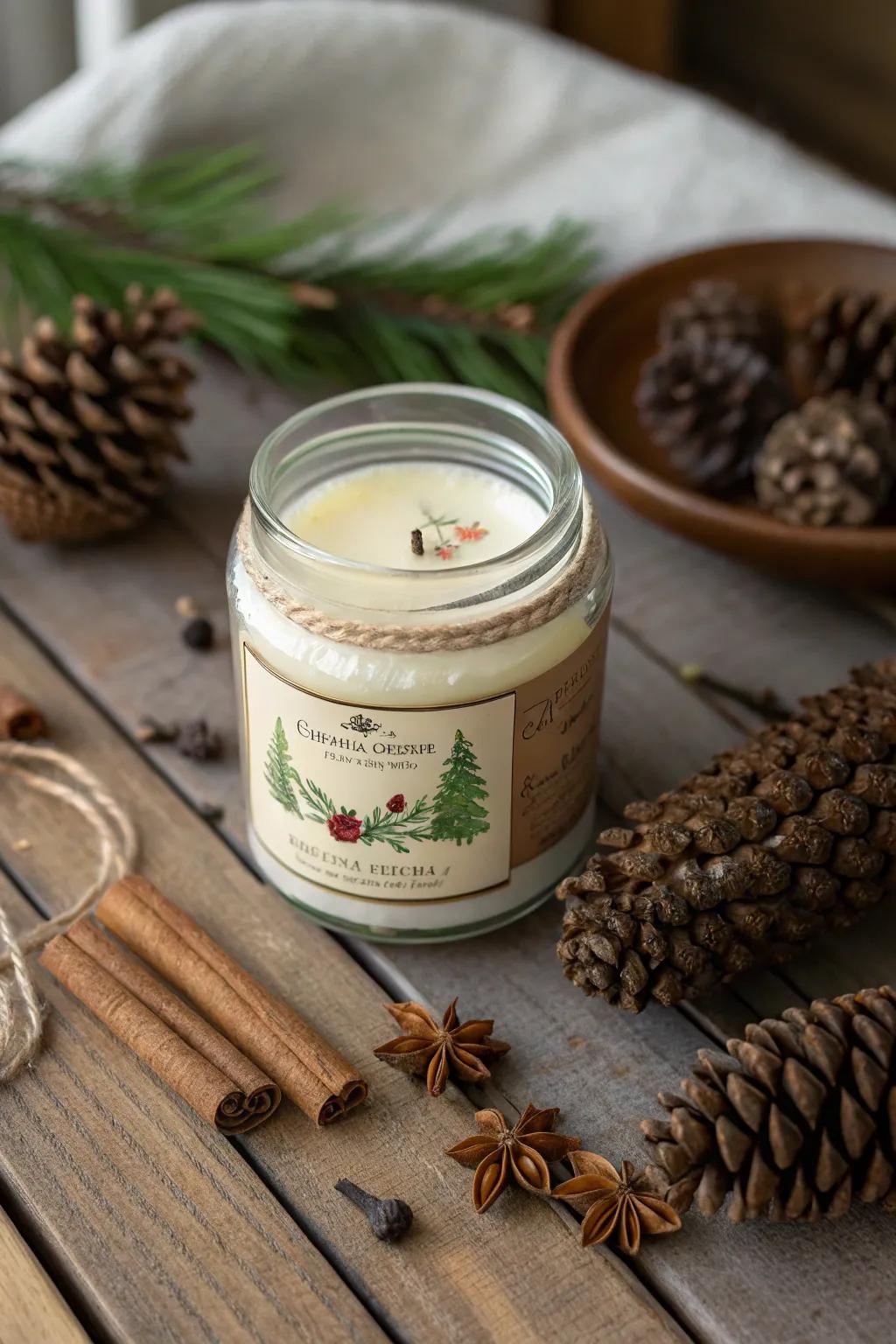 Custom scented candles for a cozy touch