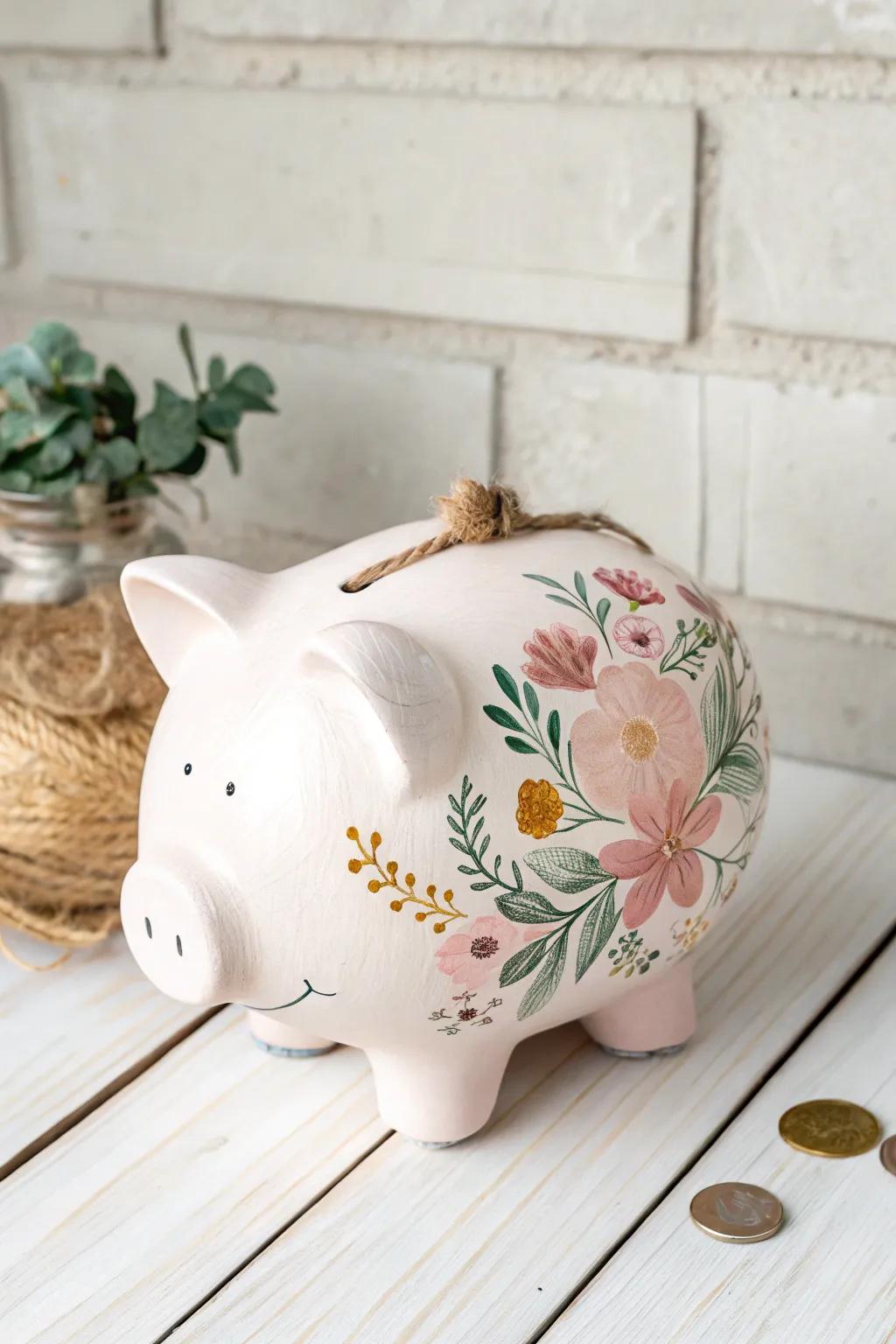 Transform your savings game with this charming DIY piggy bank crafted from a recycled bottle, blending Scandinavian simplicity with Boho elegance.