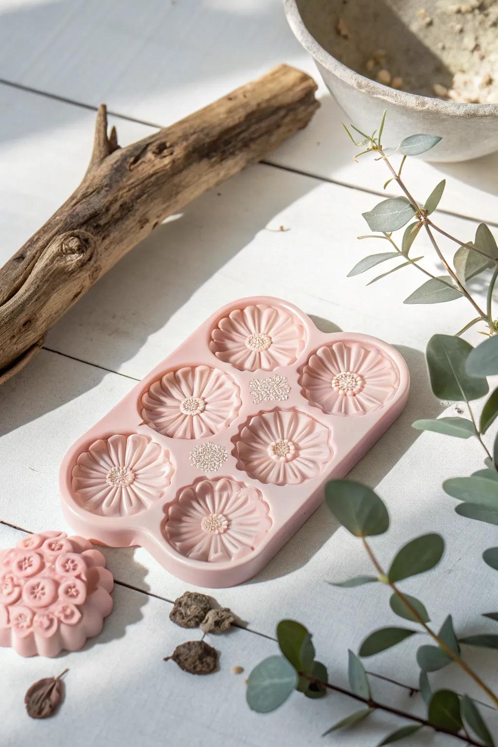 Transform baking tools into soap-making magic with beautiful silicone molds!