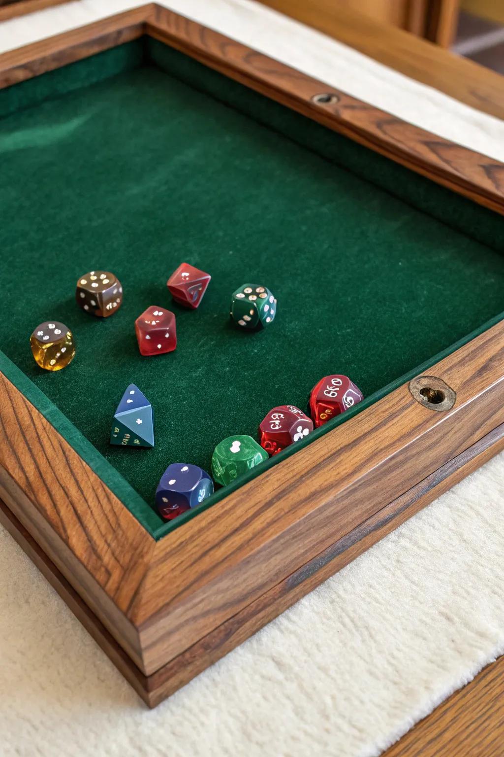Craft your own magic with a handcrafted dice tray—where every roll feels like an enchanting spell!