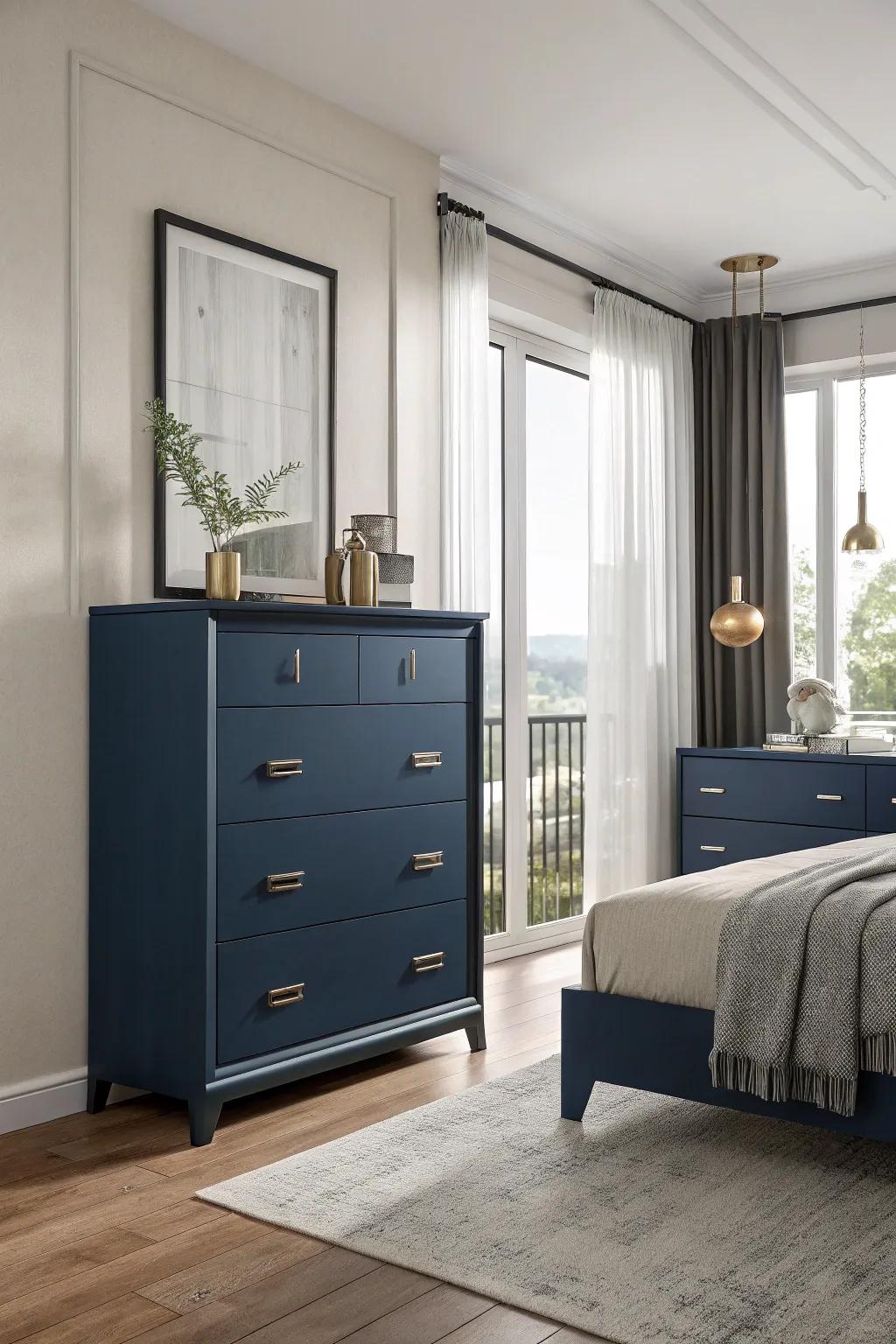 A bold coat of paint can turn your dresser into a room's focal point.