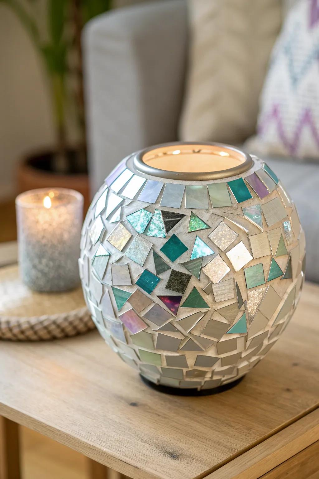 Transforming fragments into beauty: Discover the allure of reflective mosaic art.