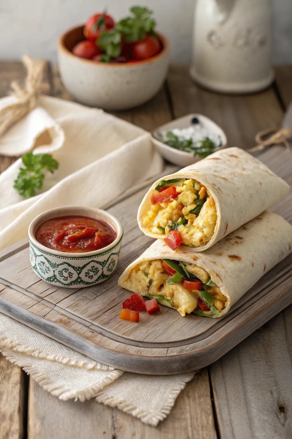 Start your day the Scandinavian way: simplicity and flavor wrapped in a breakfast burrito.