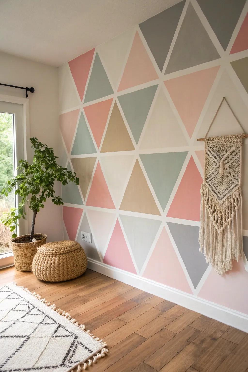 Transform your space with simple, chic geometric triangles for a modern Scandinavian touch!