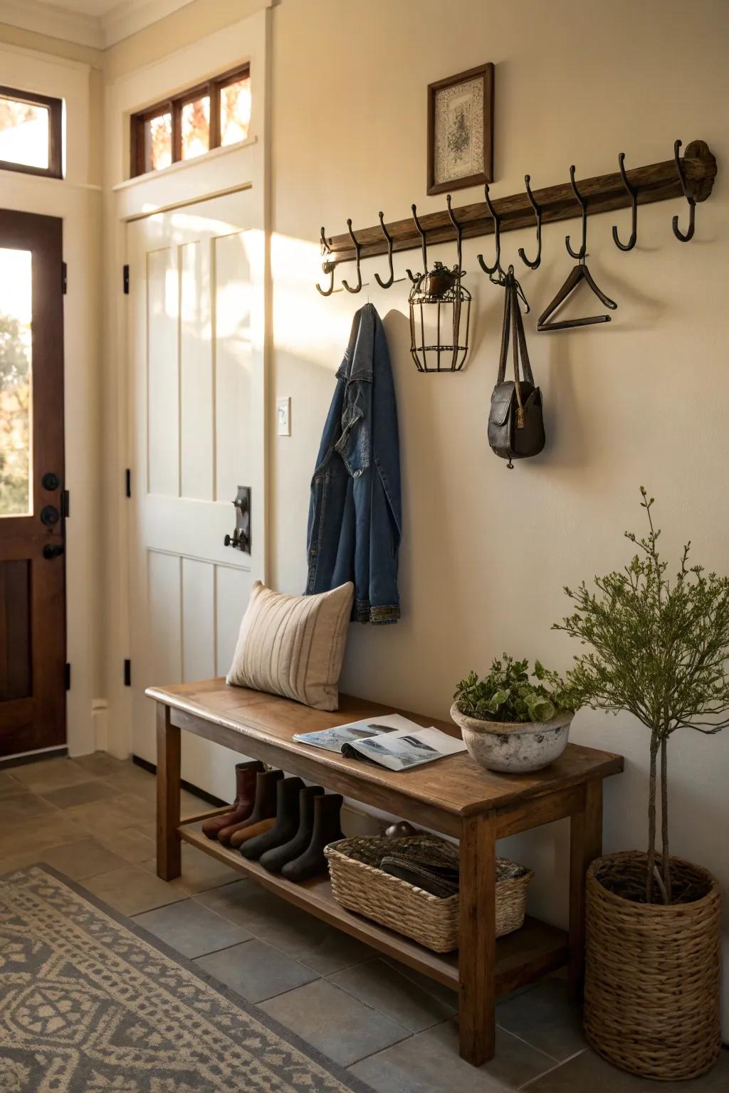 A functional entryway designed for practicality and style.