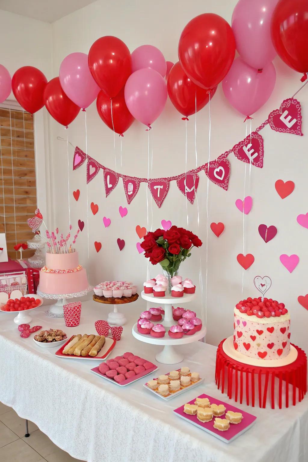 Celebrate your February birthday with a Valentine's Day theme filled with love and sweets.