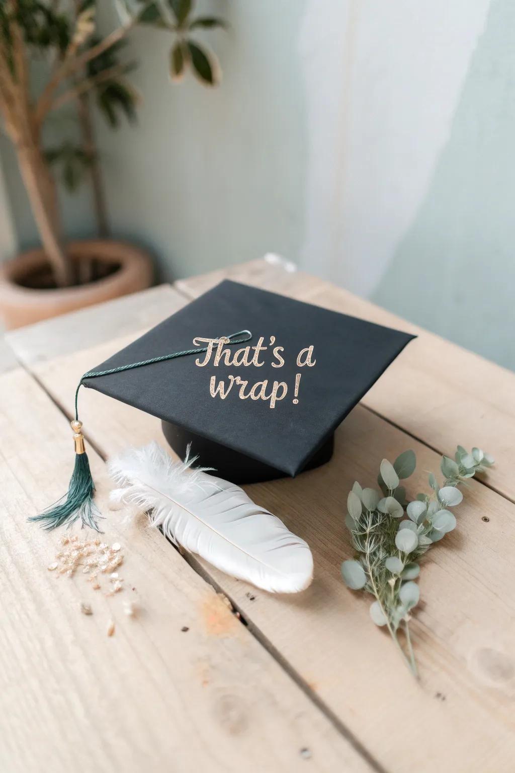 Celebrate your cinematic journey with a touch of minimalist elegance: 'That's a Wrap!' 🎓✨
