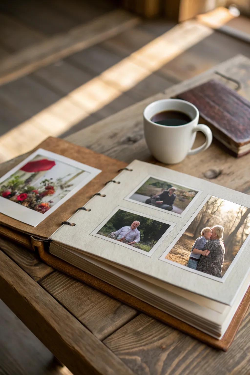 A personalized photo album filled with treasured memories.