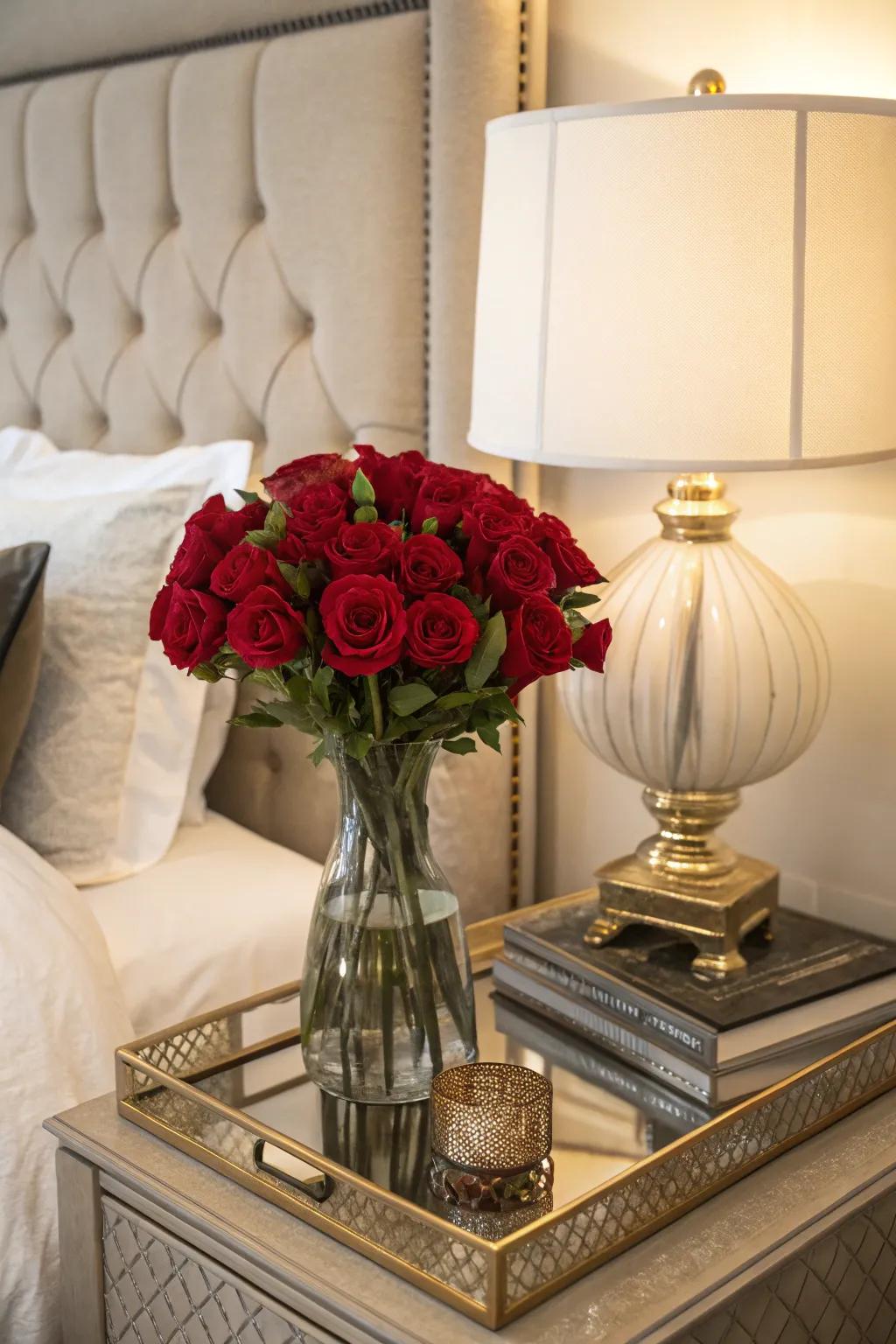 Red roses bring timeless elegance to any room.