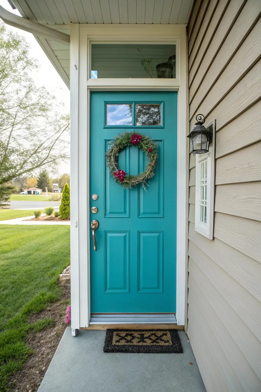 A bold door color can redefine your front stoop's aesthetic.