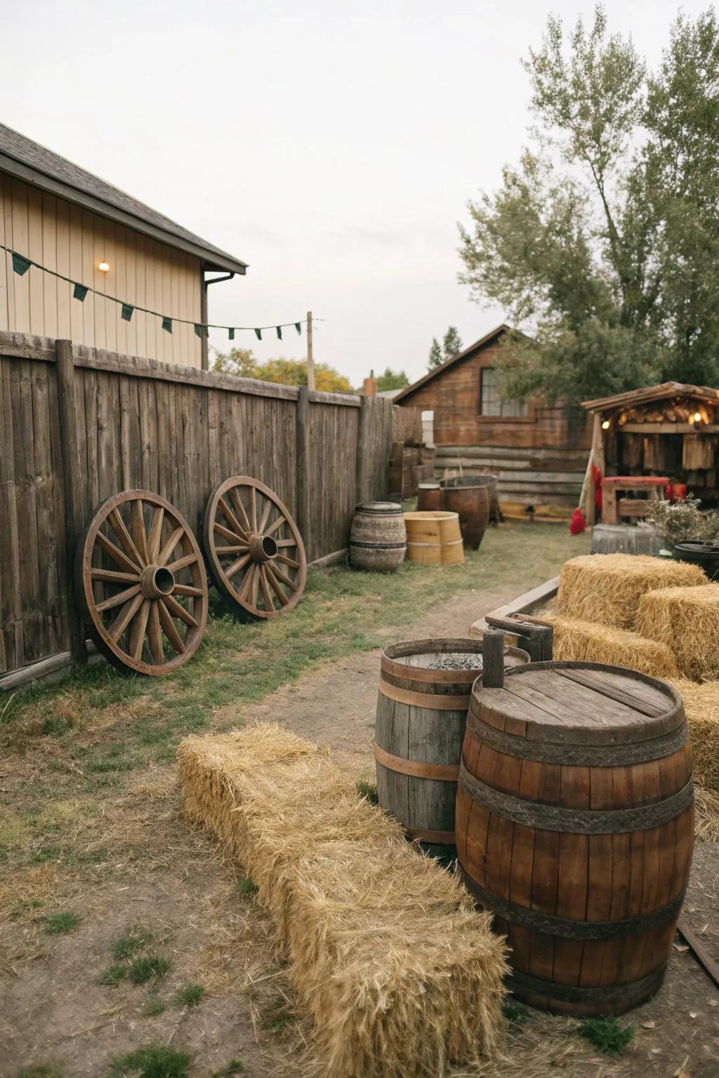 Bring the Wild West to your backyard with creative decorations.