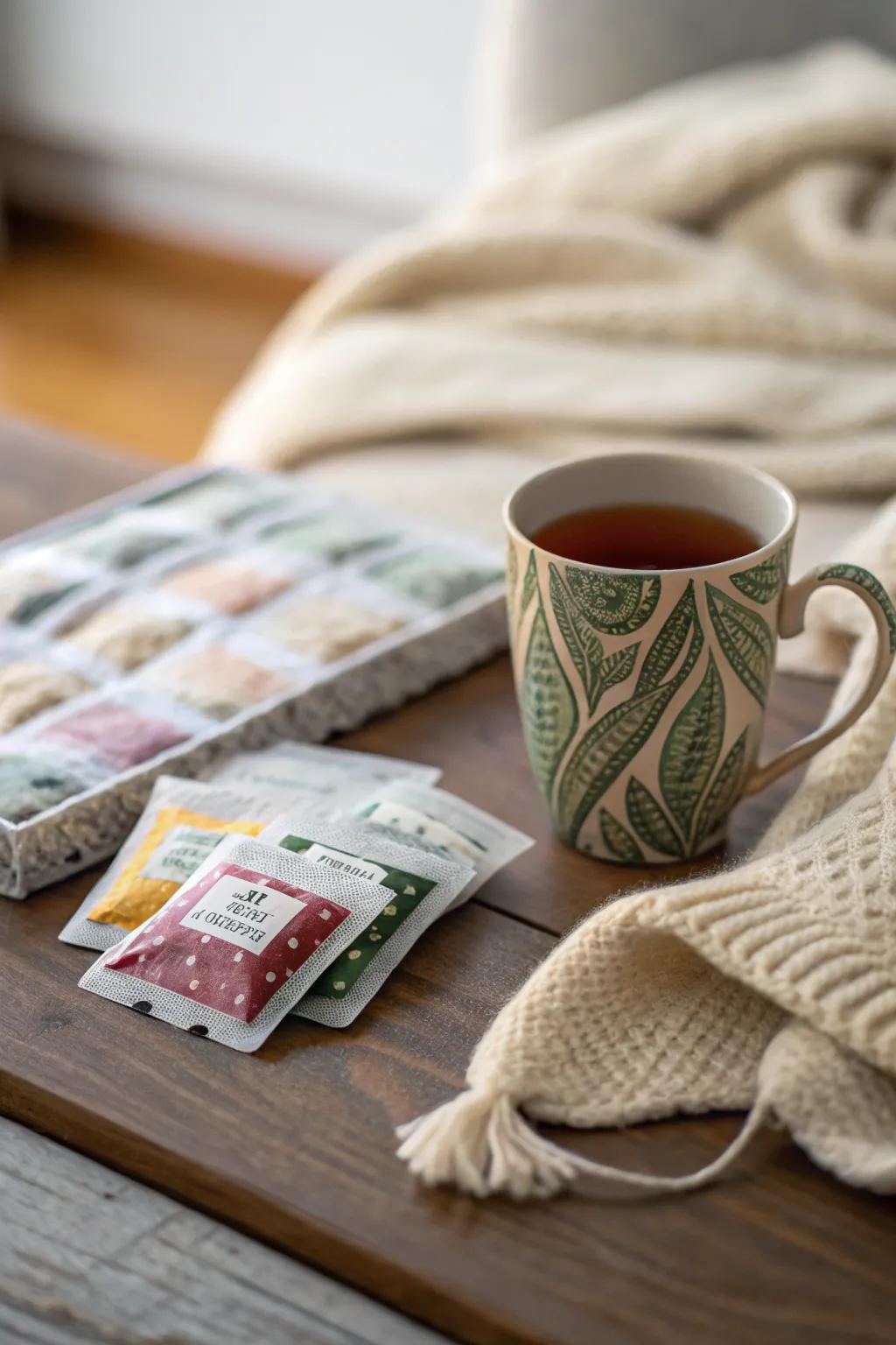 A selection of herbal teas offers a soothing touch to any recovery.