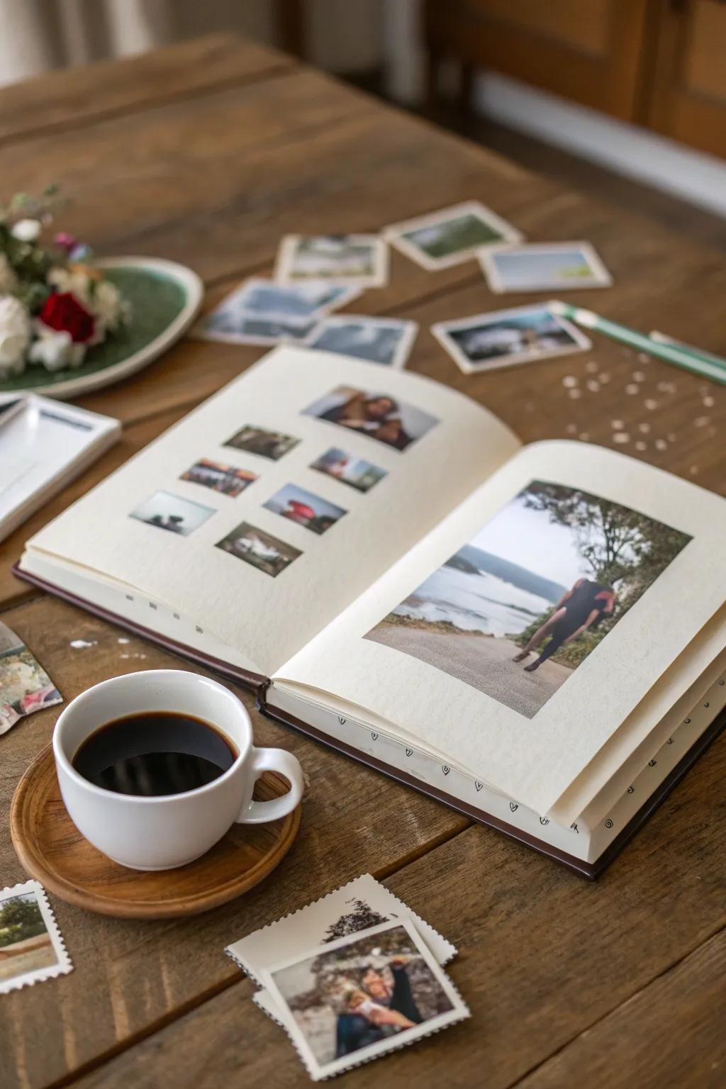 A personalized photo album filled with cherished memories.