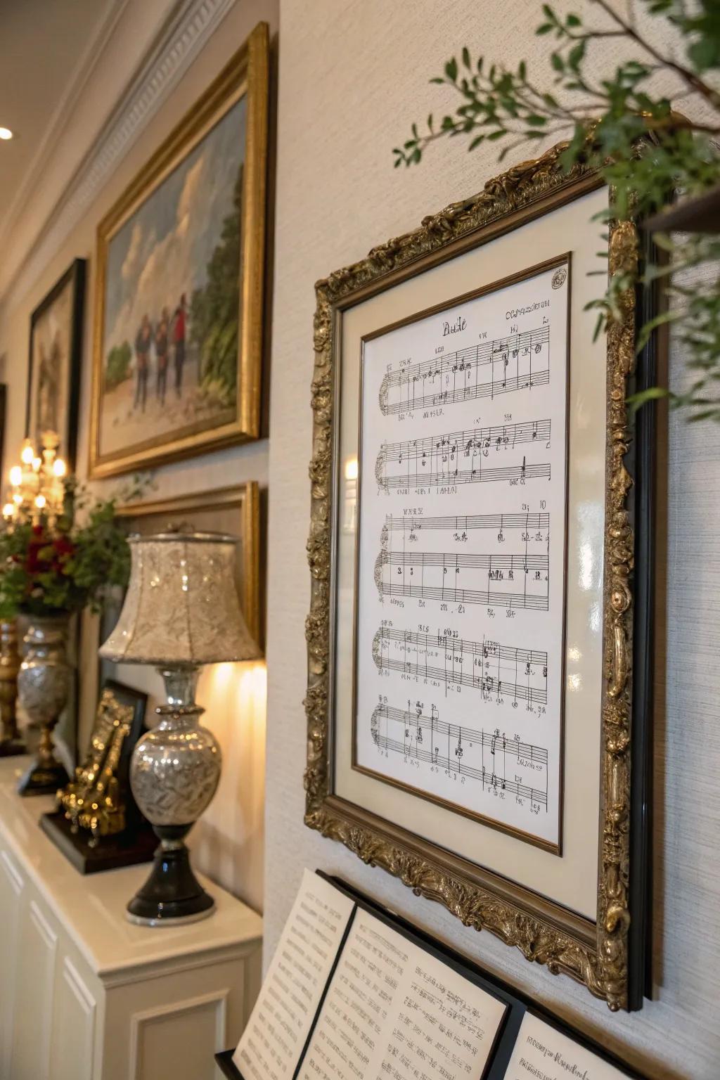 Personalized sheet music art makes a unique gift.