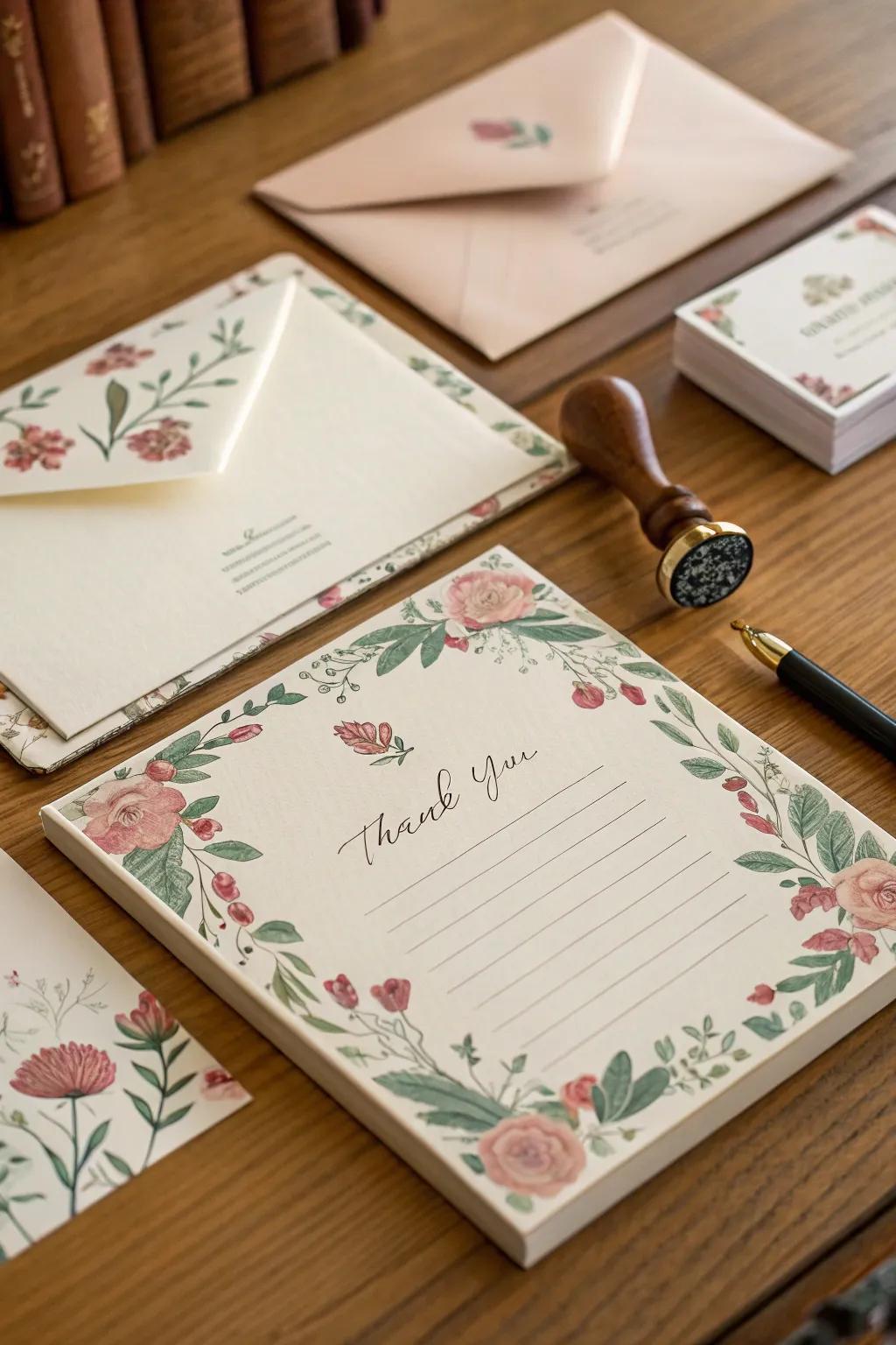 An exquisite personalized stationery set perfect for school office staff.