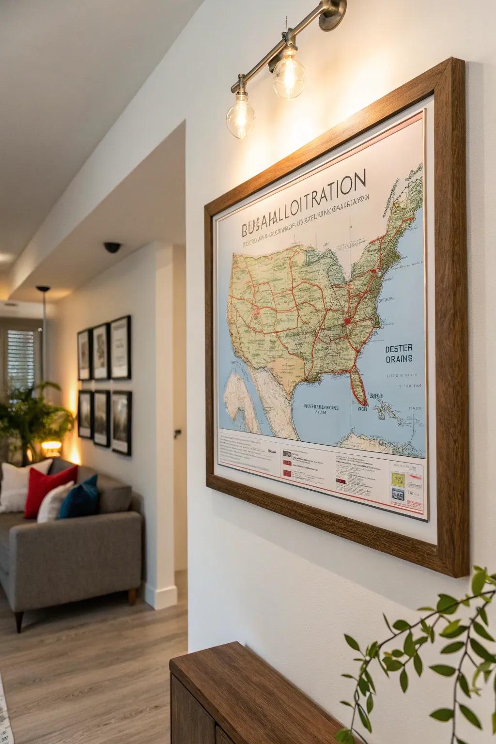 Capture special memories with a custom map art piece.