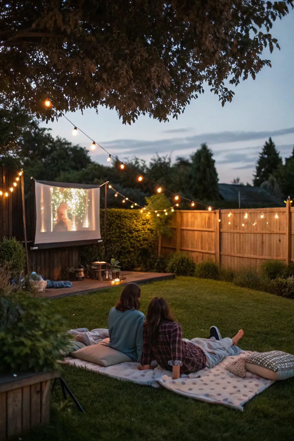 Bring the cinema to your backyard for a memorable graduation night.