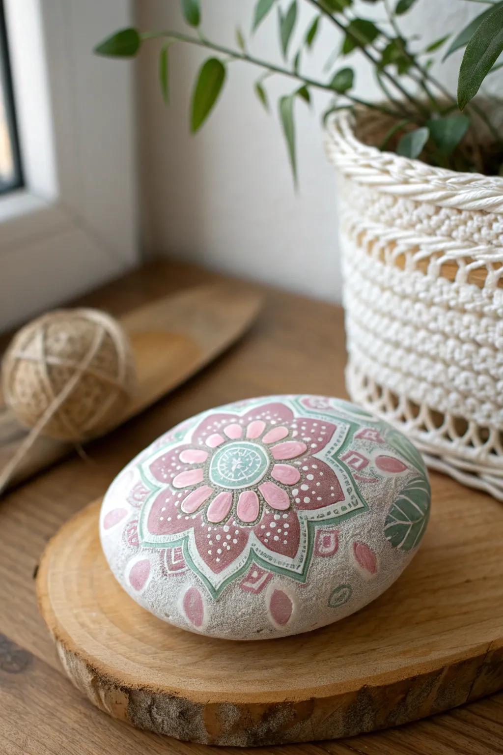 Transform your garden with the simple elegance of DIY painted rocks. 🌿✨