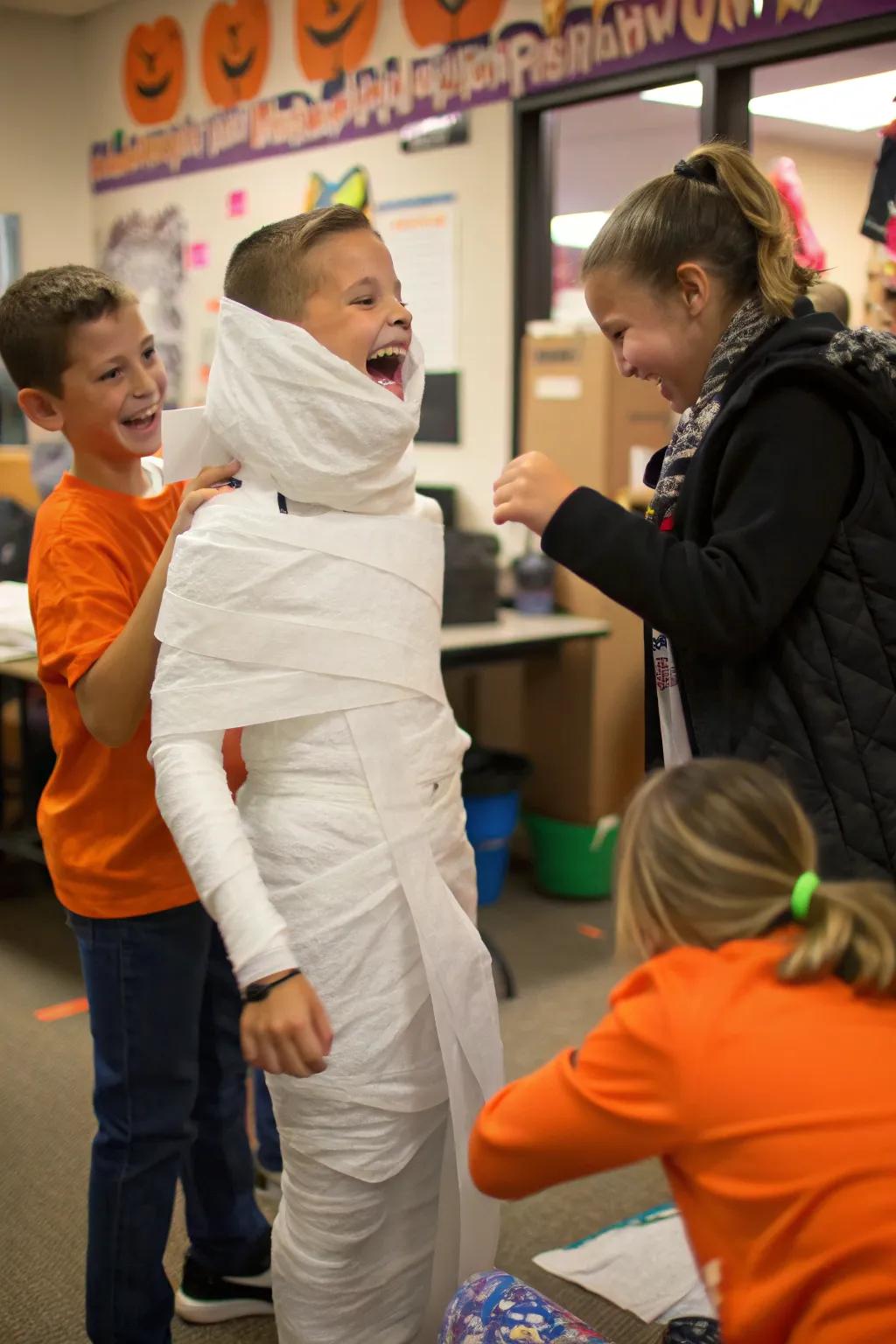 Who can wrap the best mummy?