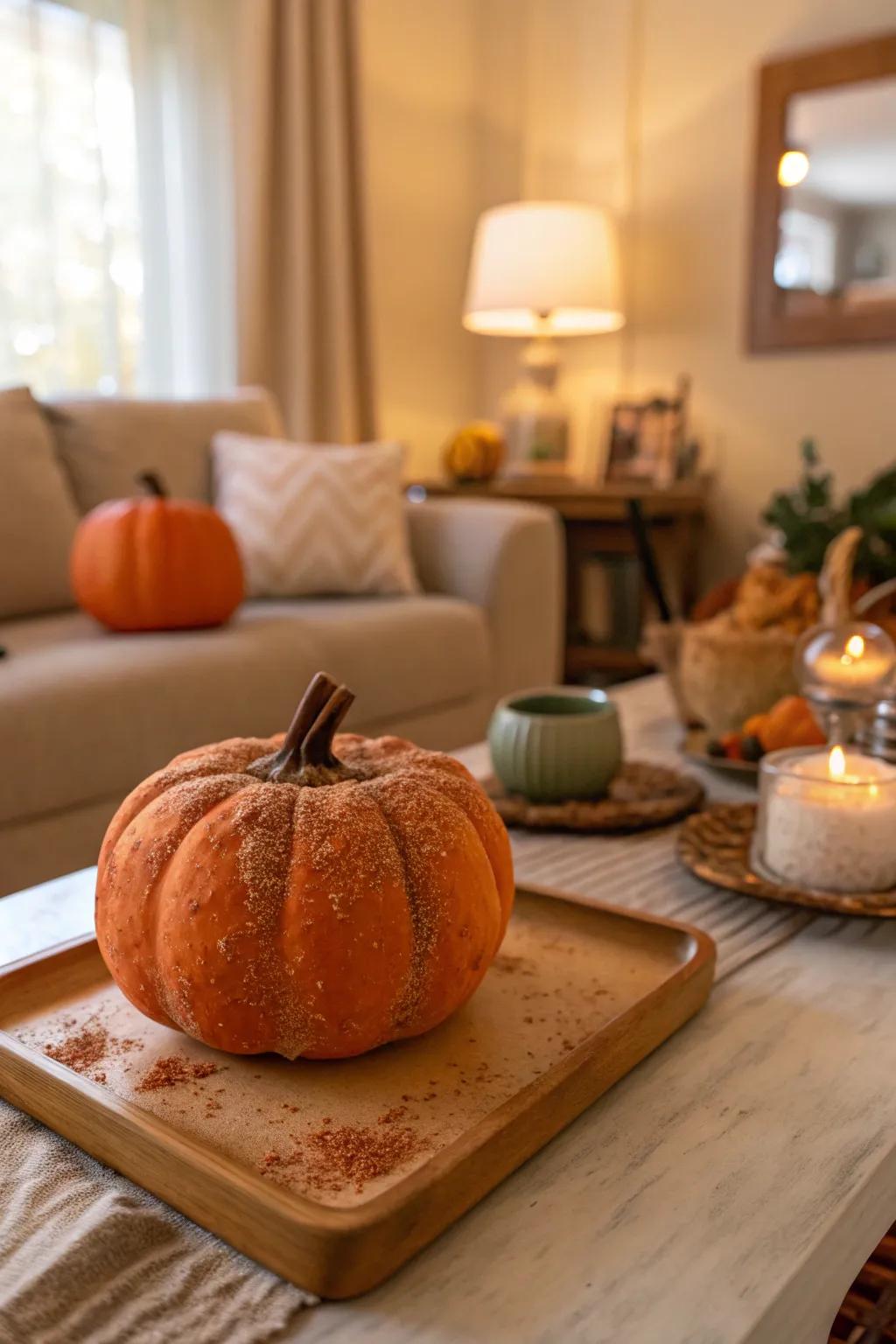 Pumpkin spice playdough brings the scent of fall into your home.