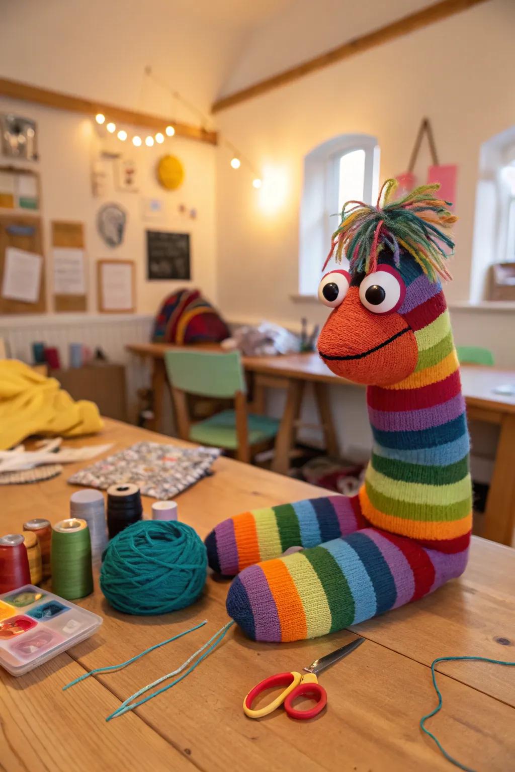 Turn an old sock into a delightful puppet with just a few simple materials.